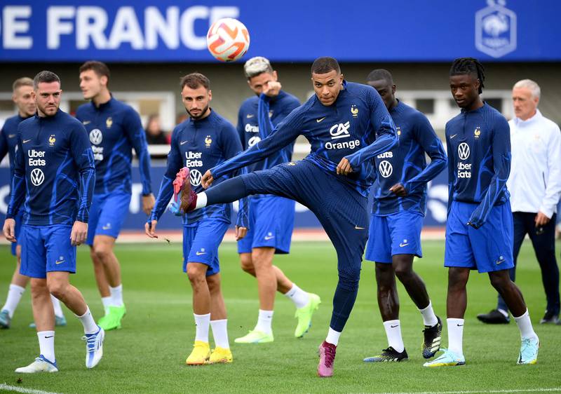 France forward Kylian Mbappe controls the ball. AFP
