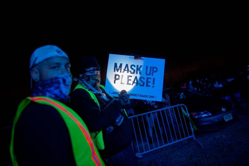 Partygoers are expected to wear masks for the show. AFP