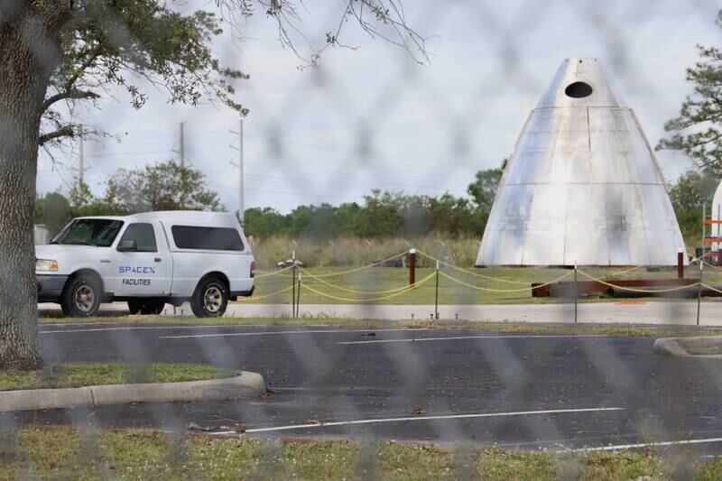 Starship could head to space as soon as next month and a launch pad for the rocket is under construction in Florida. Sarwat Nasir / The National