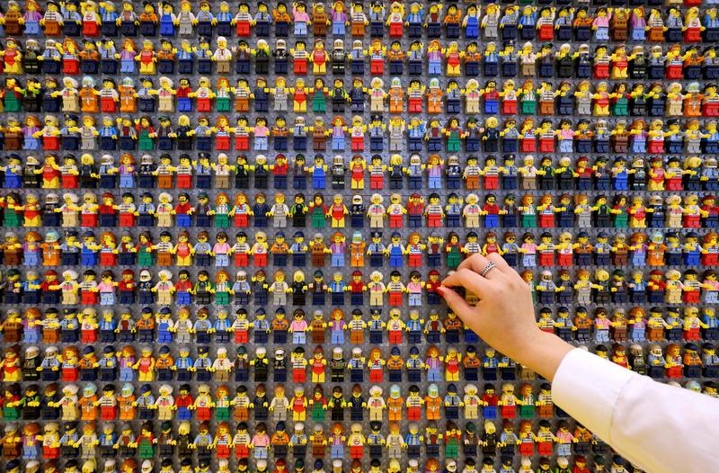 Children can build new brick models under the guidance of in-house Lego experts. AFP