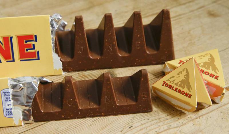 The Toblerone packaging will be redesigned and no longer feature the Matterhorn mountain. AP Photo