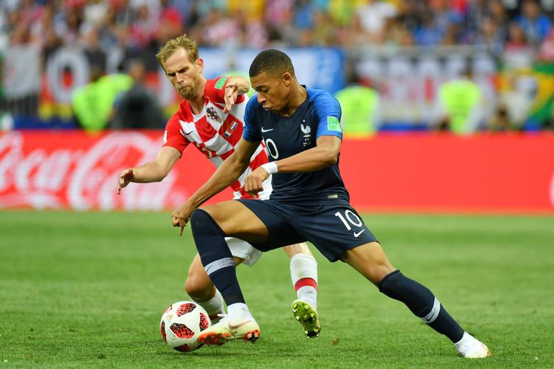 Right winger: Kylian Mbappe (France)

The statistics were stunning enough – the third teenager to play in a World Cup final, the second after Pele to score in it – but his performance against Argentina was still more startling, a devastating explosion of pace to showcase his brilliance. His clinical goal in the final showed he has the temperament to accompany the talent. Getty Images