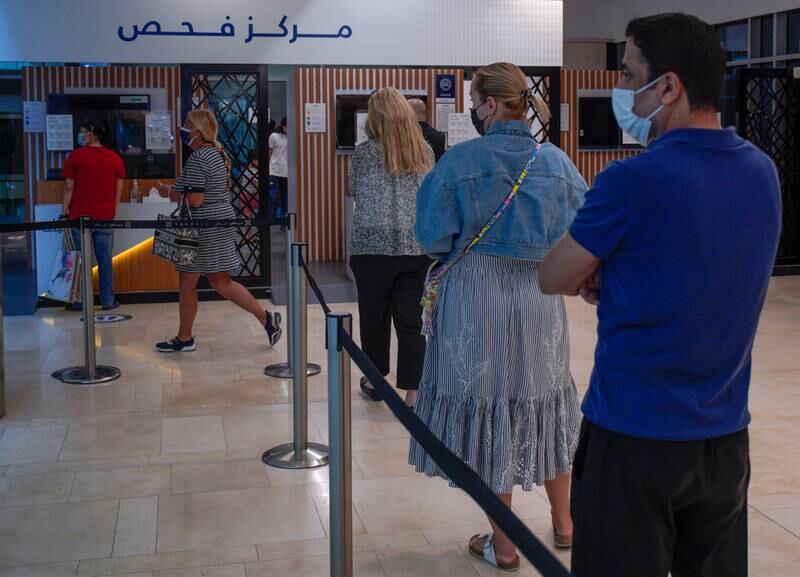Yas Clinic screening centre at Yas Mall in Abu Dhabi. Victor Besa / The National