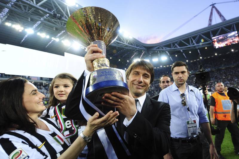 Juventus manager Antonio Conte  after winning Serie A in 2013. AP