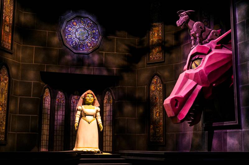 DUBAI, UNITED ARAB EMIRATES - JULY 18: Inside Shrek's Merry Fairy Tale Journey.The National's reporter, Hala Khalaf, took her daughter, Alana, to the new Dreamworks Animation Zone at Motiongate, Dubai Parks & Resorts.(Photo by Reem Mohammed/The National)Reporter: Hala KhalafSection: AC