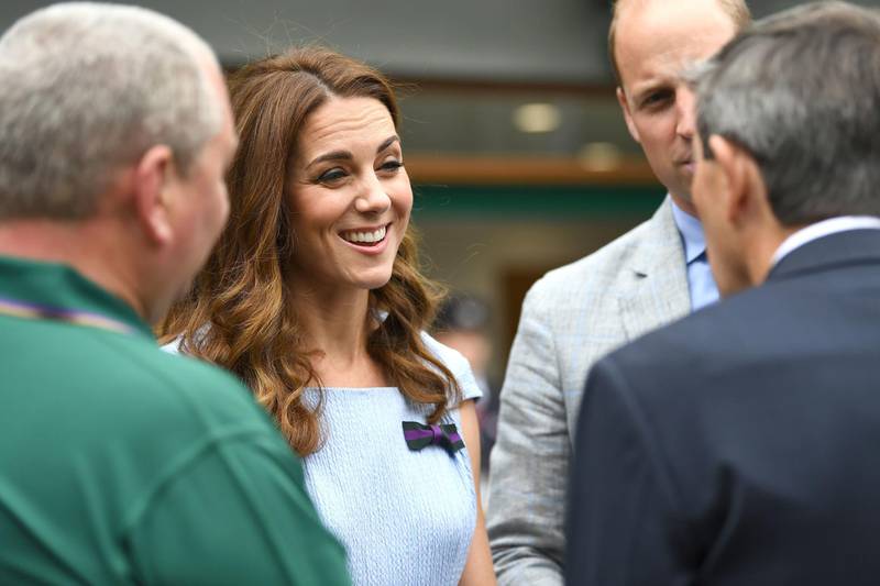 The Duchess of Cambridge and the Duke of Cambridge arrive on day 13 of the Wimbledon Championships at the All England Lawn Tennis and Croquet Club, Wimbledon. Kate is wearing Emilia Wickstead. Photo: Getty