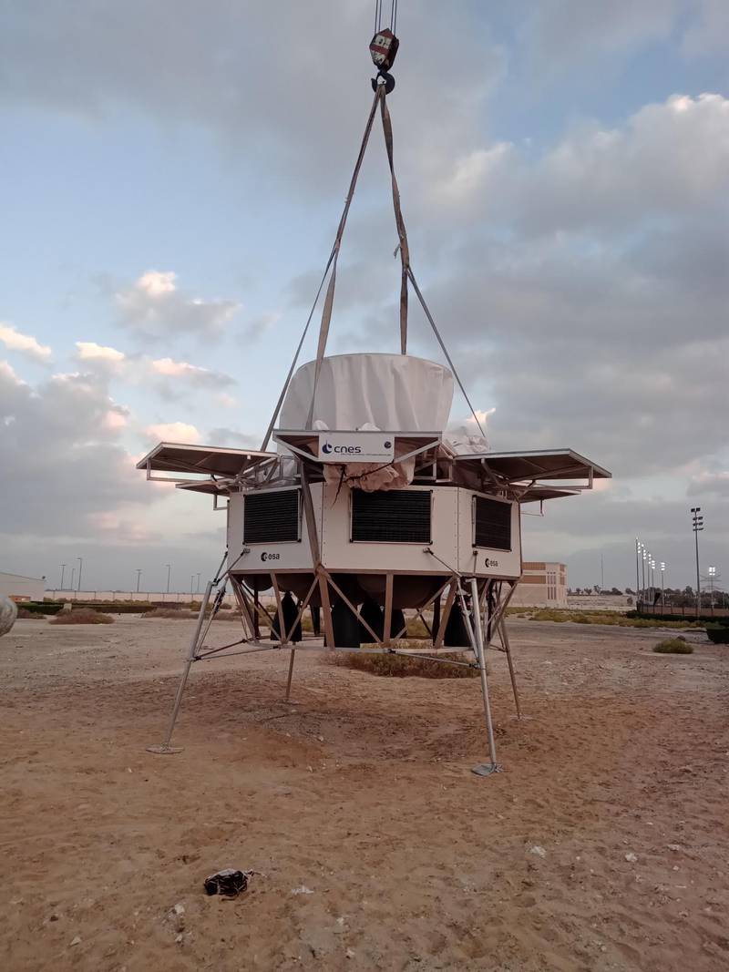 Spartan Space assembles its lunar habitat at Abu Dhabi University. Photo: Spartan Space