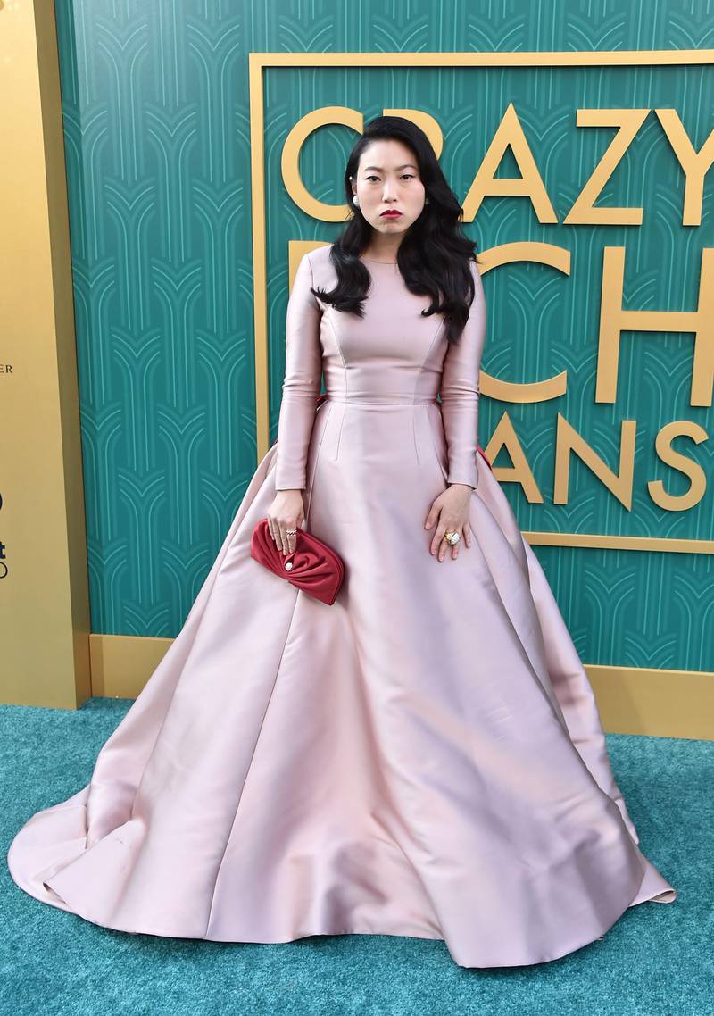 Awkwafina in Reem Acra. AFP