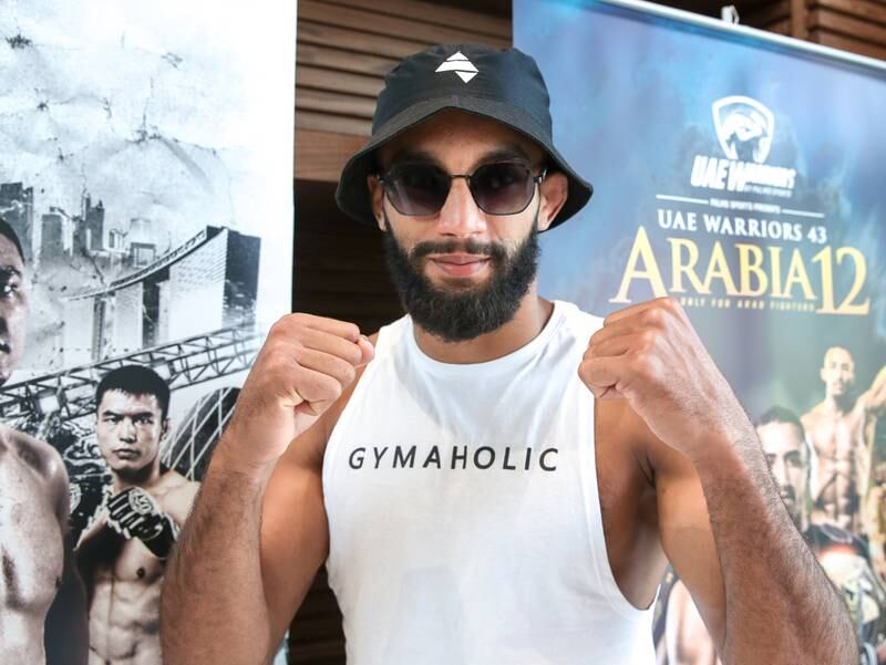 Badreddine Diani puts his welterweight Arabia belt on the line against Wisem Hammami. Victor Besa / The National