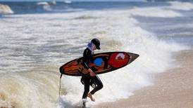 Surfers in Gaza hit the waves after end of hazardous marine pollution - in pictures