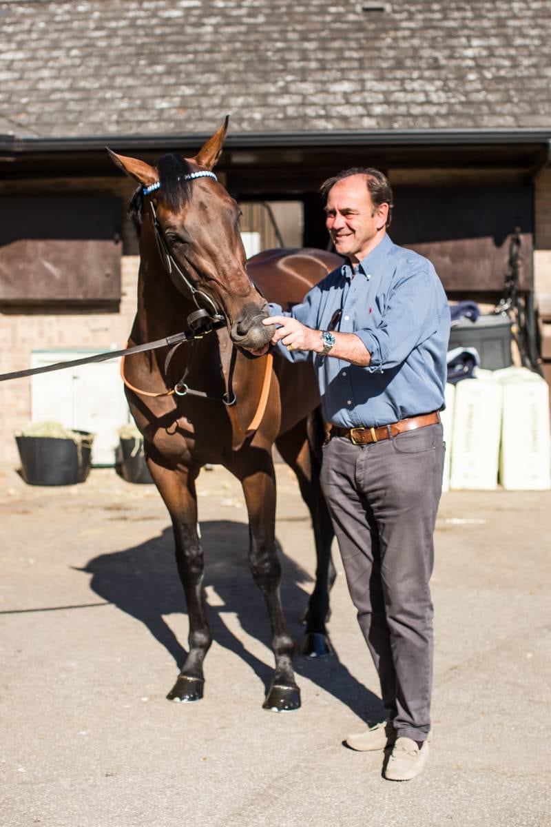  Shadwell’s racing manager Angus Gold with Baaeed.