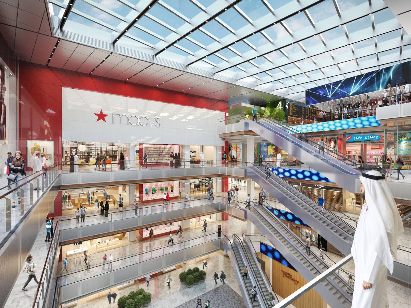 Interior with Macy's. Abu Dhabi, 19 September 2016 - Gulf Related announced that Al Maryah Central is now 50% leased, with over 785,000 square-feet of signed leases, in a significant milestone for the development. Courtesy  Gulf Related *** Local Caption ***  bz20se-Al-Maryah-11.jpg