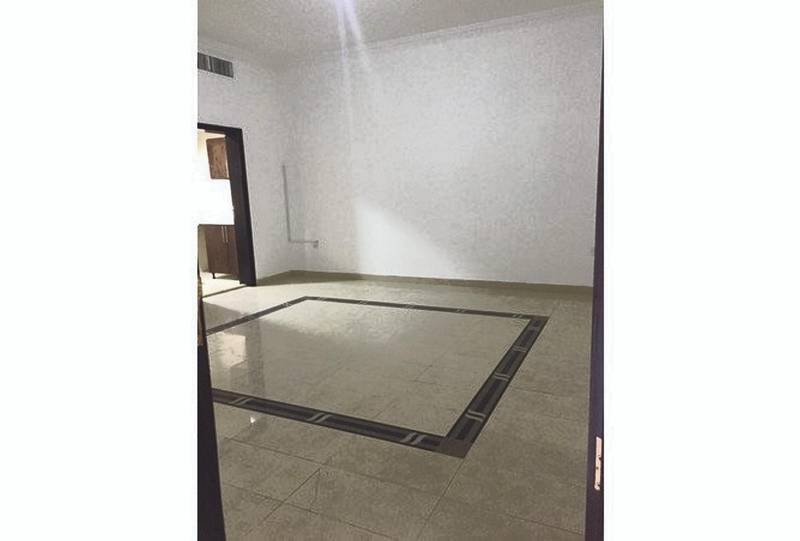 This large studio is nearly 46 square-metres and has a separate kitchen, personal terrace, and covered parking. It’s located in a family villa at Khalifa City A for Dh30,000 a year. Photo: propertyfinder.ae