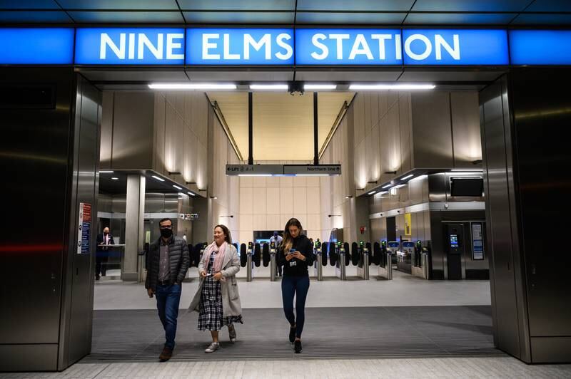 Nine Elms underground station after it opens for business.