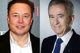 Bernard Arnault, right, has been unseated as the world's richest person by Elon Musk. AFP