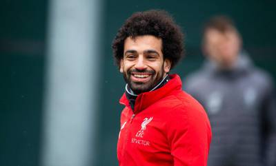 epa07192743 Liverpool's Mohamed Salah attends his team's training session in Liverpool, Britain, 27 November 2018. Liverpool FC will face Paris Saint-Germain in their UEFA Champions League group C soccer match on 28 November 2018.  EPA/PETER POWELL