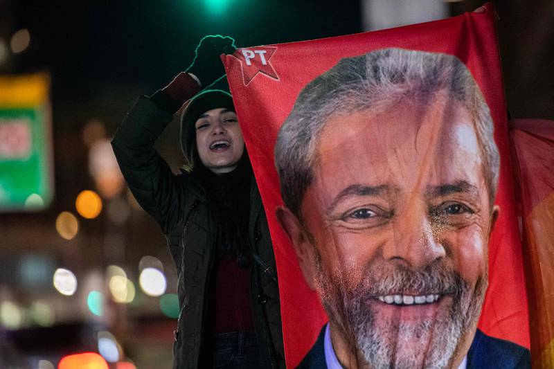 Supporters of Brazil's President Luiz Inacio Lula da Silva rally in solidarity with Brazilian democracy in Boston, Massachusetts. AFP