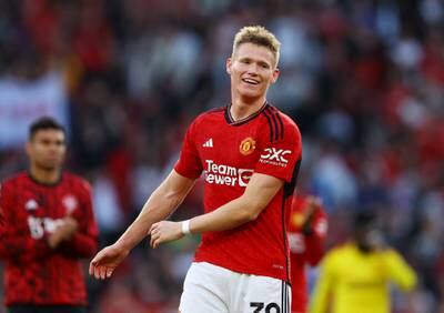 Manchester United's Scott McTominay scored twice to secure victory over Brentford. Reuters
