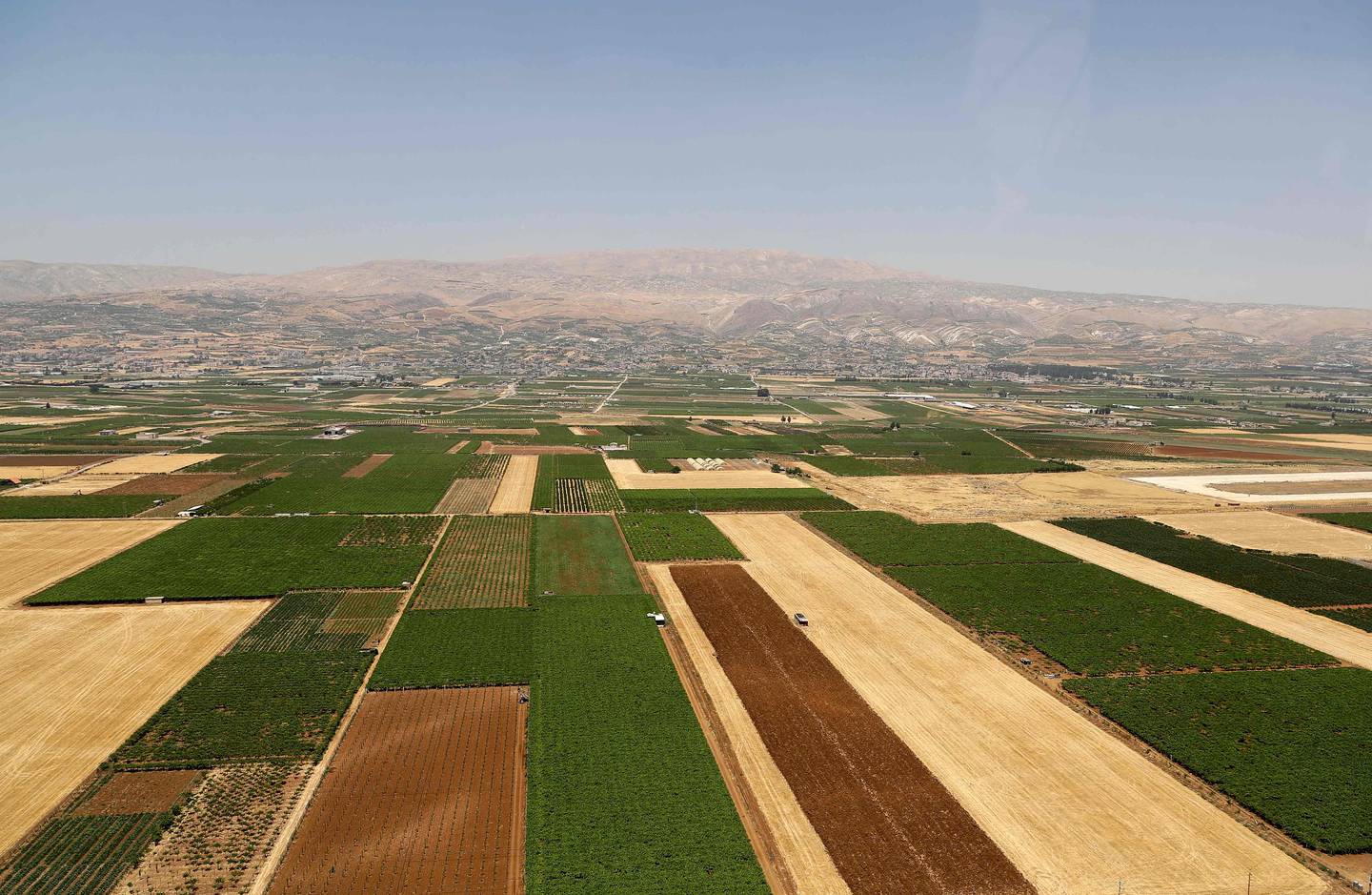 Agricultural crops in Lebanon's eastern Bekaa Valley. AFP