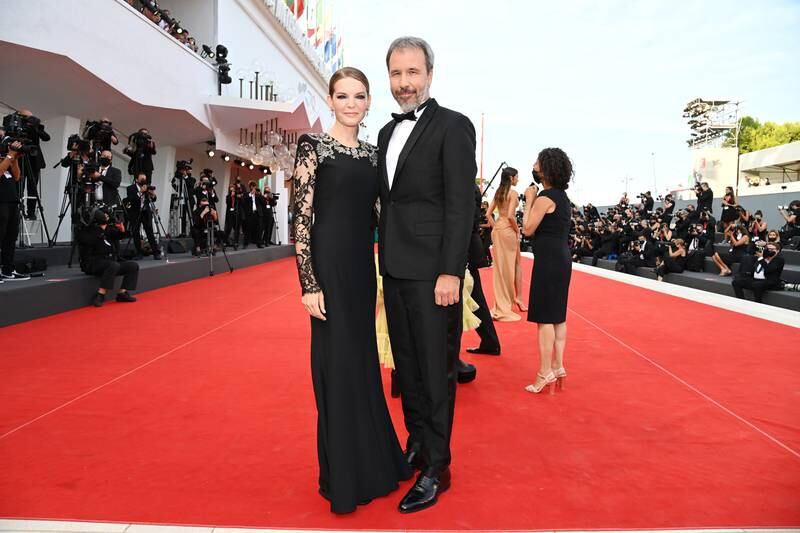 Tanya Lapointe and director Denis Villeneuve on the red carpet of 'Dune' during the 78th Venice International Film Festival. Getty Images