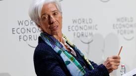 Eurozone faring better than expected but inflation still too high, Lagarde tells Davos