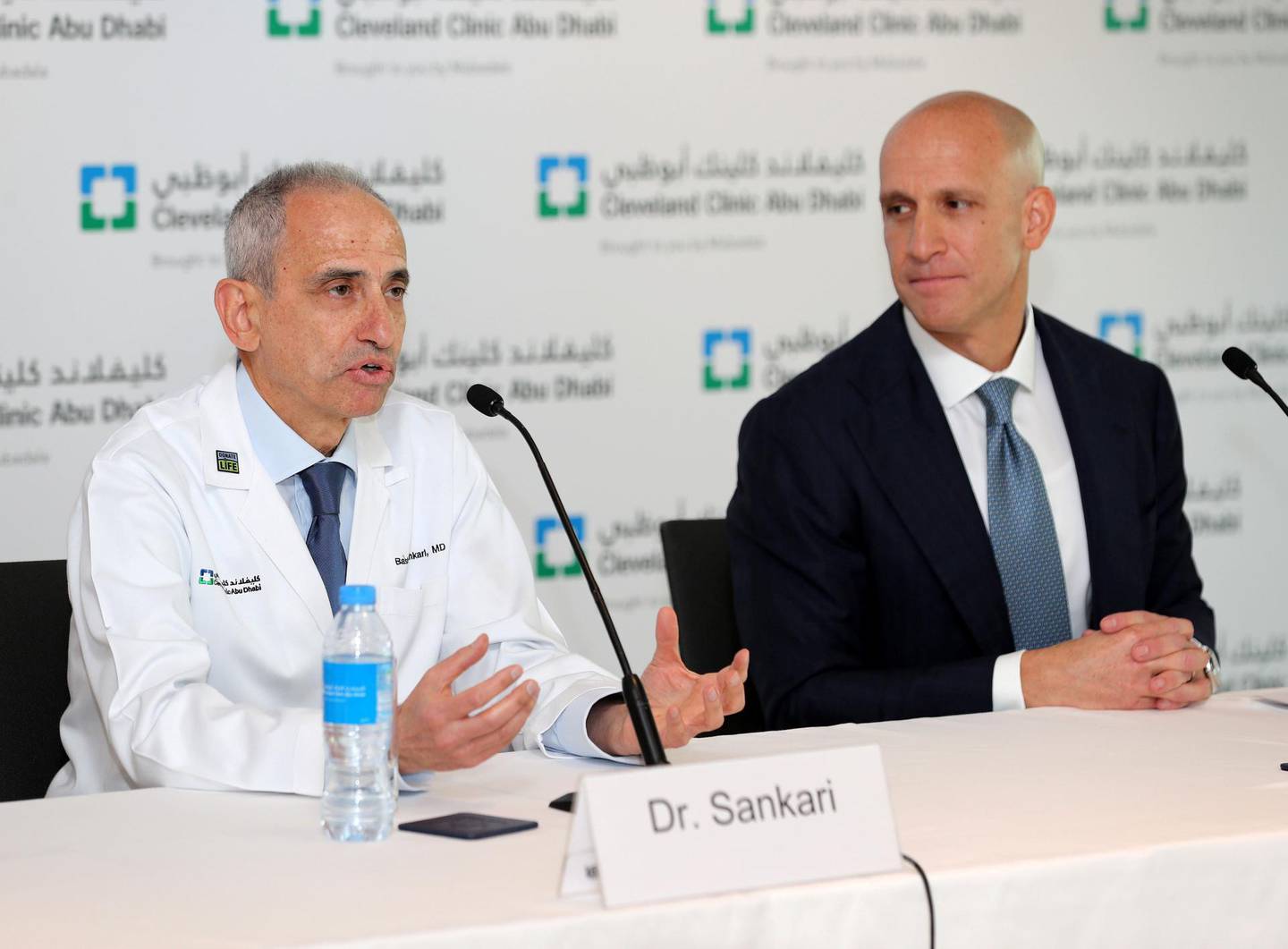 Abu Dhabi, United Arab Emirates - February 20th, 2018: Dr Bashir Sankari, the chief of the surgical subspecialties institute at Cleveland Clinic Abu Dhabi. Press conference to celebrate the clinical milestone of the UAE's first transplants from deceased donors for all four major organs "The Gift Of Life - Major Organ Transplants in The UAE". Tuesday, February 20th, 2018. Cleveland Clinic, Abu Dhabi. Chris Whiteoak / The National