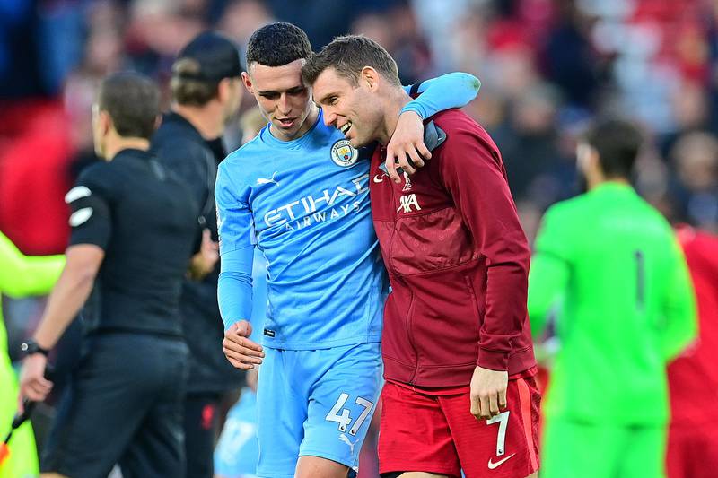 James Milner - 3. The 35-year-old could not handle Foden. He was very lucky not to be sent off after bringing down Silva while on a yellow card. He was taken off almost immediately afterward for Gomez. AFP