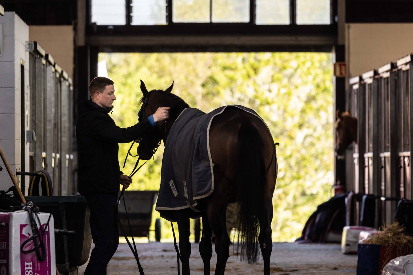 Assistant racing manager Arthur Owen with Mr McCann at Manor House Stables in Cheshire. Darren Robinson Photography