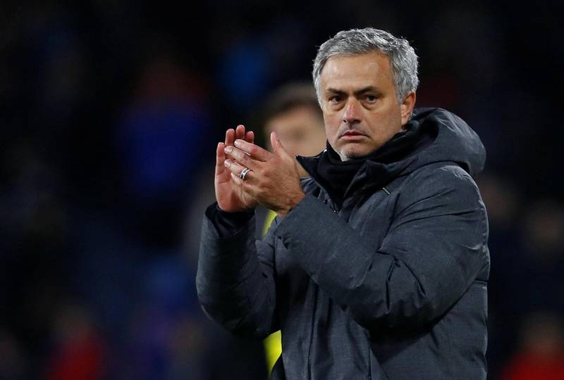 Soccer Football - Premier League - Burnley vs Manchester United - Turf Moor, Burnley, Britain - January 20, 2018   Manchester United manager Jose Mourinho applauds the fans after the match   Action Images via Reuters/Jason Cairnduff    EDITORIAL USE ONLY. No use with unauthorized audio, video, data, fixture lists, club/league logos or "live" services. Online in-match use limited to 75 images, no video emulation. No use in betting, games or single club/league/player publications.  Please contact your account representative for further details.