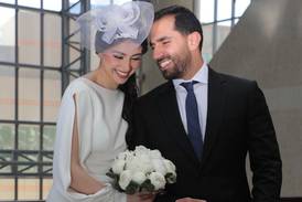 Singer Maritta Hallani wed her music producer fiance Kamil Abi Khalil at a civil ceremony in Abu Dhabi. Photo: @maritta / Instagram