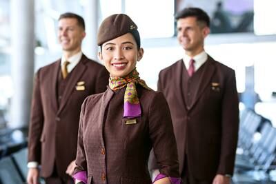 Camile Barcenas, a cabin crew member at Etihad Airways, is one of 10 seasoned fliers who share their advice with The National. Photo: Etihad Airways