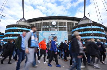Aktenfoto vom 15.04.2023 des Etihad-Stadions.  Manchester City hat einen Bauantrag eingereicht, um die Kapazität des Etihad-Stadions auf mehr als 60.000 zu erweitern und gleichzeitig ein Hotel, ein Museum und andere Einrichtungen hinzuzufügen.  Ausgabedatum: Dienstag, 18. April 2023.
