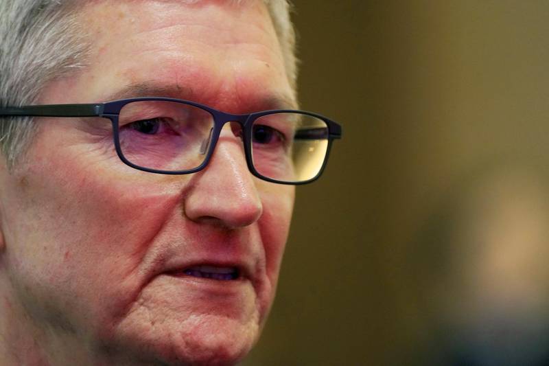 Apple CEO Tim Cook attends the annual session of China Development Forum (CDF) 2018 at the Diaoyutai State Guesthouse in Beijing, China March 24, 2018. REUTERS/Jason Lee