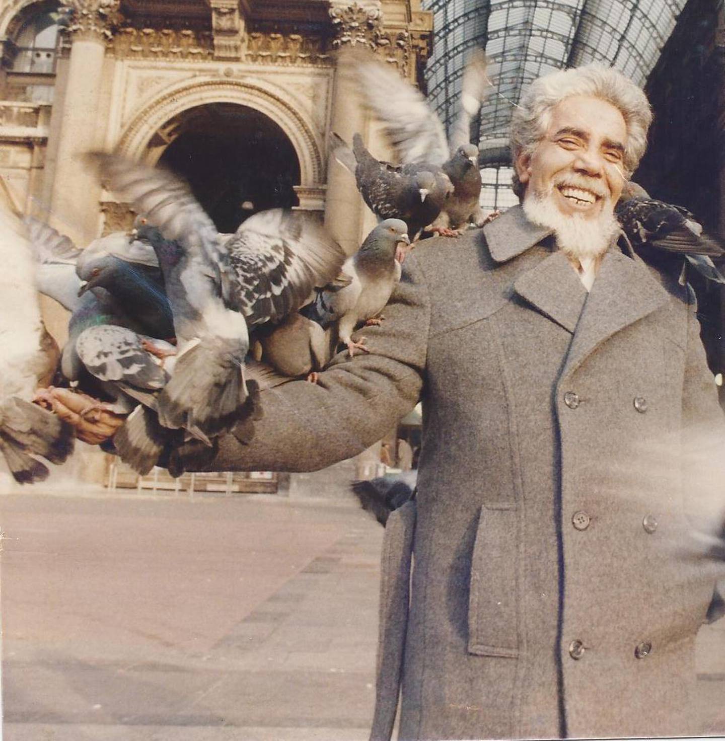 Saudi artist Mohammed Al Saleem in Florence, circa 1990s. Najla Al Saleem