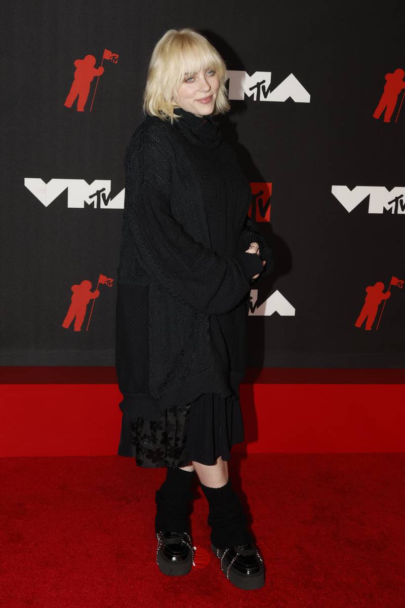 US singer Billie Eilish arrives on the MTV Video Music Awards red carpet.