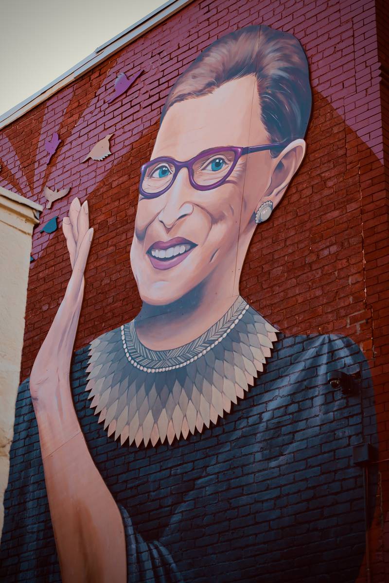 Ginsburg is featured on a mural in the U Street neighbourhood in Washington. Photo: Greg Flood