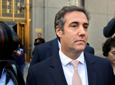 FILE - In this April 26, 2018 file photo, Michael Cohen leaves federal court in New York City. Porn actress Stormy Daniels' lawyer Michael Avenatti, said Monday, May 14, he did nothing wrong by distributing a report last week that detailed the finances of the president's personal attorney, Cohen, and showed he had charged companies a hefty price for "insight" about Trump. (AP Photo/Seth Wenig, File)