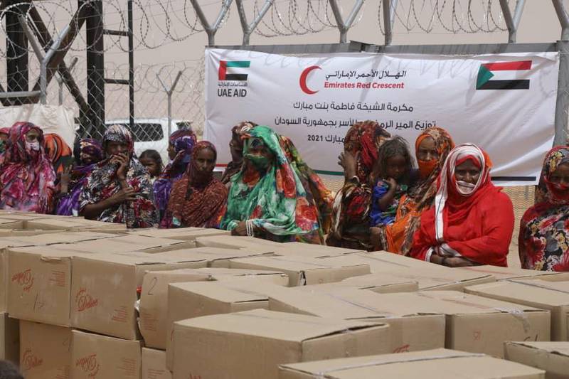 Food parcels are being sent to Sudan as part of the UAE's humanitarian initiatives during the holy month. Wam