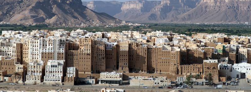 The mud-brick 'skyscrapers' of the ancient fortified city of Shibam, Yemen. Shibam is the oldest metropolis in the world to use vertical construction, which dates back to the 16th century.   EPA
