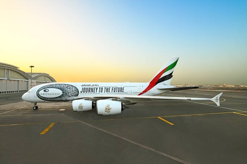 13 of the best A380 liveries: Emirates' the Museum of the Future livery. Photo: Emirates