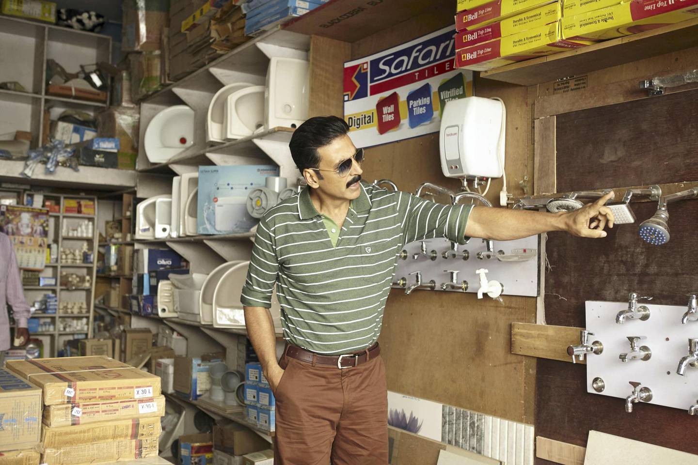 Akshay Kumar in Toilet: Ek Prem Katha. Courtesy Viacom18 Motion Pictures.