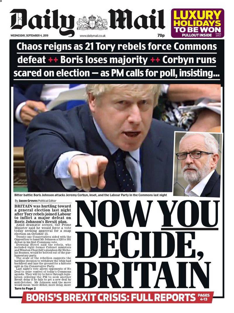 The Daily Mail: Now you decide Britain