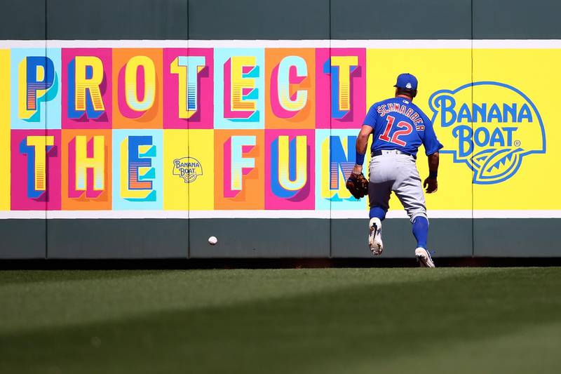 Chicago Cubs left fielder Kyle Schwarber during the first innings of their Major League Baseball spring training game against the Colorado Rockies in Scottsdale, Arizona, Tuesday, March 3. AP