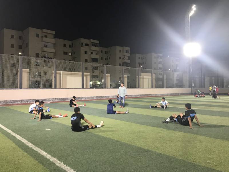 Players take part in a training session at Al Asmarat Youth Centre. Photo: Team Egypt