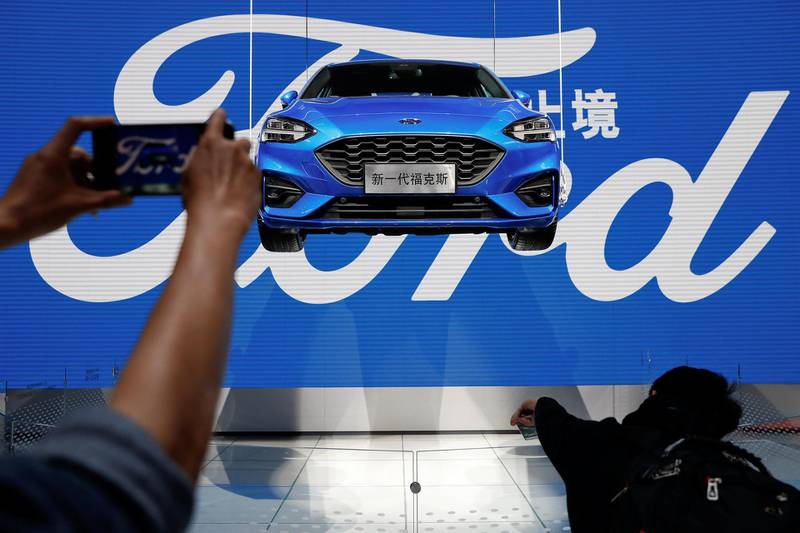 The new Ford Focus is presented to the  media at the 2018 China motor show in Beijing. Damir Sagolj / Reuters