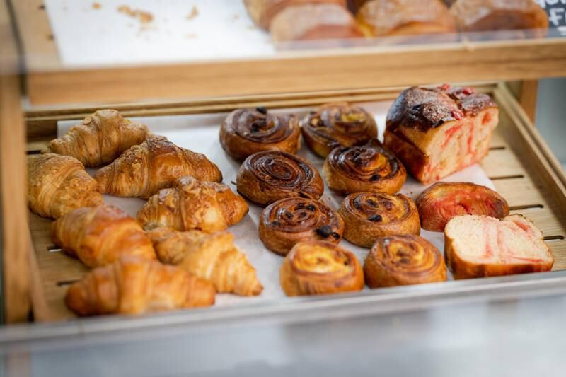 Baked goods at Croissants at Cafe de Paris in the Monaco Pavilion, highly commended, Favourite Sweet Treats Restaurant, Expo Eats Awards. Photo: Mahmoud Khaled / Expo 2020 Dubai
