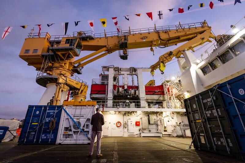 The state-of-the-art polar research ship will set off for its maiden voyage to Antarctica after global leaders meet at Cop26. EPA