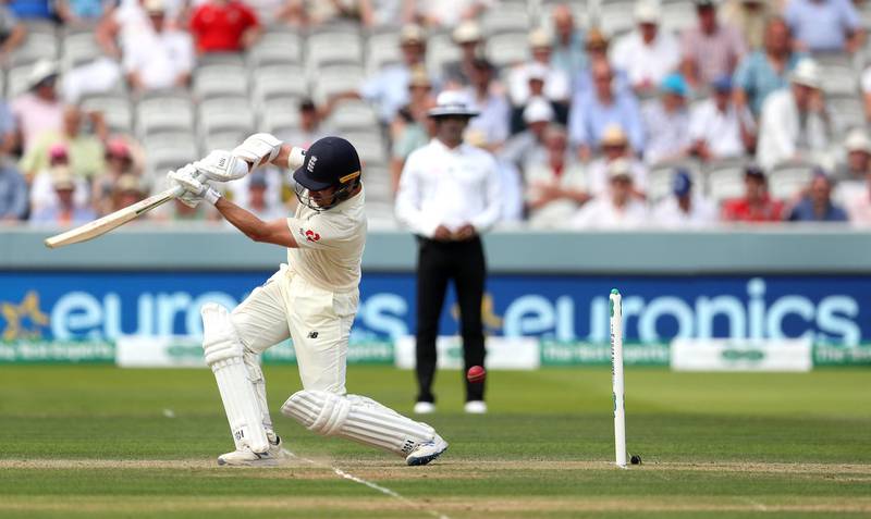 England's Jack Leach hits for a four during day two of the Specsavers Test Series match at Lord's, London. PRESS ASSOCIATION Photo. Picture date: Thursday July 25, 2019. See PA story CRICKET England. Photo credit should read: Bradley Collyer/PA Wire. RESTRICTIONS: Editorial use only. No commercial use without prior written consent of the ECB. Still image use only. No moving images to emulate broadcast. No removing or obscuring of sponsor logos.