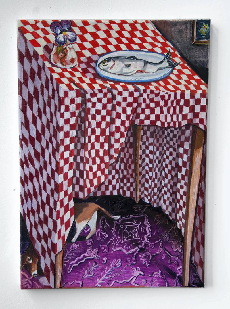 Nikki Maloof’s ‘Dog and Table’, 2019. Courtesy of Artual Gallery