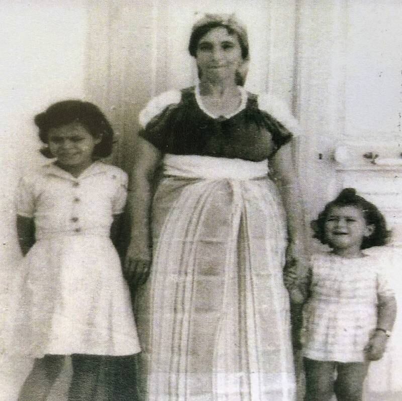 Omi Rekaya, Hafida Latta, and a young housemaid in Kairouan, 1948. Photo: Hafida Latta